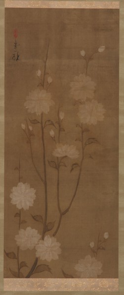 Drooping cherry branches in blossom, Edo period, mid 18th-early 19th century. Creator: Sakai Hoitsu.