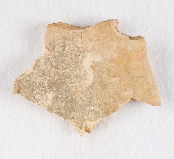 Inscribed bone fragment ("oracle bone"), Late Shang dynasty, ca. 1300-1050 BCE. Creator: Unknown.