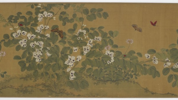 Broad Bean Flowers and Butterflies, Ming dynasty, 15th century. Creator: Unknown.