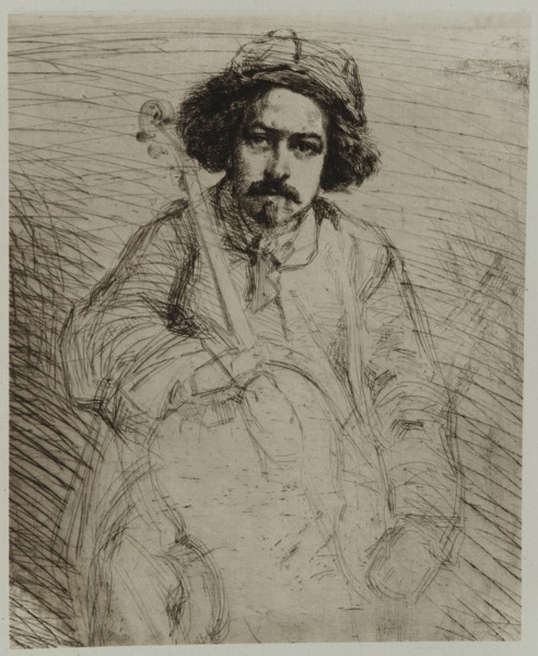 J. Becquet, Sculptor, 1859. Creator: James Abbott McNeill Whistler.