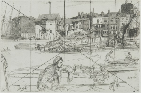 Black Lion Wharf, 1859. Creator: James Abbott McNeill Whistler.