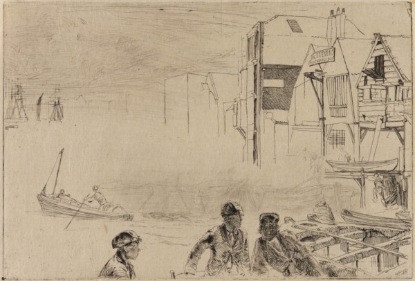 Stevens' Boat Yard, 1859. Creator: James Abbott McNeill Whistler.