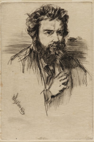 Z. Astruc, Editor of 'L' Artiste', 1859. Creator: James Abbott McNeill Whistler.