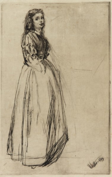 Fumette, Standing, 1859. Creator: James Abbott McNeill Whistler.