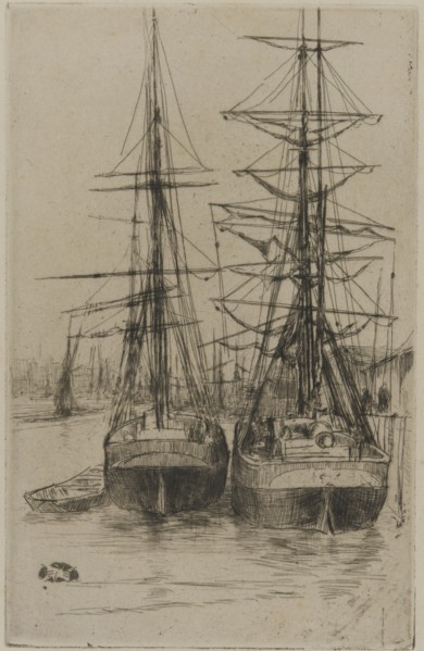The Two Ships, 1875. Creator: James Abbott McNeill Whistler.