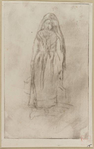 Venetian Water Carrier, 1879-1880. Creator: James Abbott McNeill Whistler.