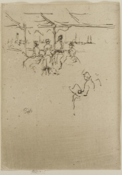 The Landing Stage, Cows, 1887. Creator: James Abbott McNeill Whistler.