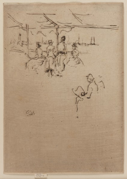 The Landing Stage, Cows, 1887. Creator: James Abbott McNeill Whistler.