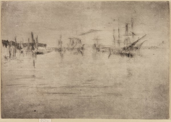 Nocturne Shipping, 1879-1880. Creator: James Abbott McNeill Whistler.
