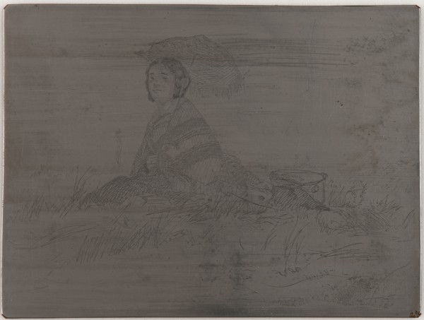 En Plein Soleil. Uncancelled plate from Twelve Etchings from Nature (The French Set), 1858. Creator: James Abbott McNeill Whistler.