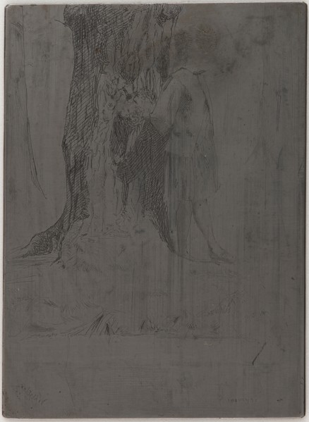 Seymour Standing under a Tree, 1859. Creator: James Abbott McNeill Whistler.