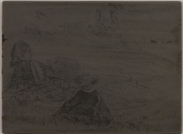 Nursemaid and Child, 1859. Creator: James Abbott McNeill Whistler.