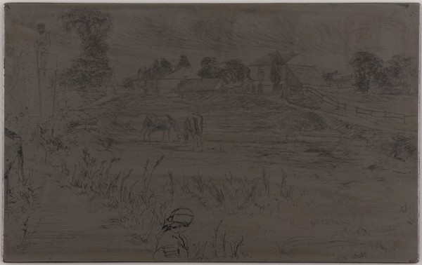 The Landscape with the Horse, 1859. Creator: James Abbott McNeill Whistler.