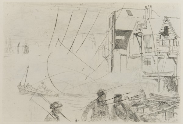 Stevens' Boat Life, 1859. Creator: James Abbott McNeill Whistler.