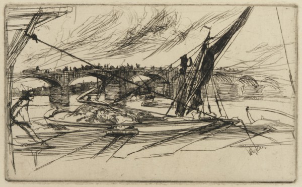 Vauxhall Bridge, 1861. Creator: James Abbott McNeill Whistler.