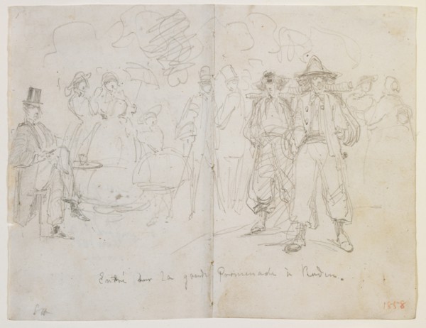 Entré sur la Grande Promenade à Baden, 1858. Creator: James Abbott McNeill Whistler.