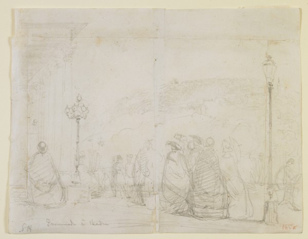 Promenade à Baden, 1858. Creator: James Abbott McNeill Whistler.