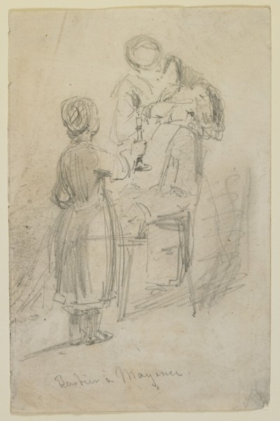 Barbier à Mayence, 1858. Creator: James Abbott McNeill Whistler.