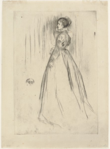 The Velvet Dress (Mrs. Leyland), 1873. Creator: James Abbott McNeill Whistler.