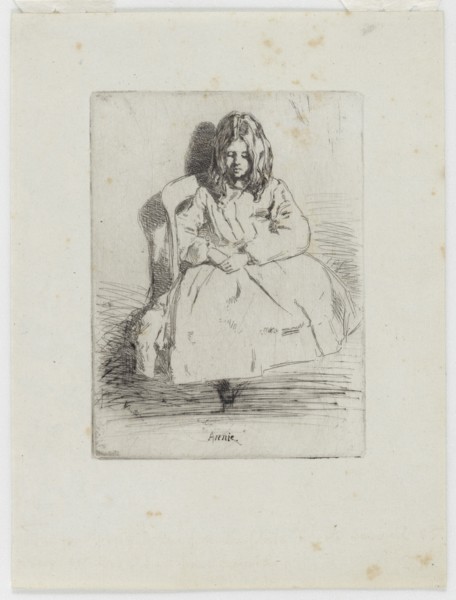 Annie, Seated, 1858. Creator: James Abbott McNeill Whistler.