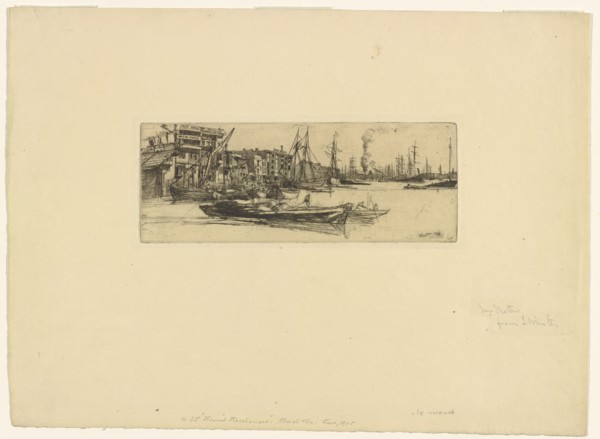 Thames Warehouses, 1859. Creator: James Abbott McNeill Whistler.