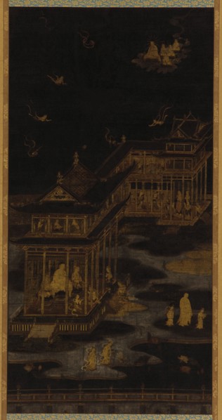 Paradise of Amida Buddha (Amitabha), Heian period, 794-1185. Creator: Kasuga Kaishi.