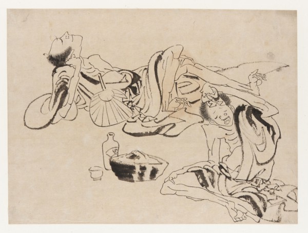Summer sake sippers, late 18th-early 19th century. Creator: Hokusai.