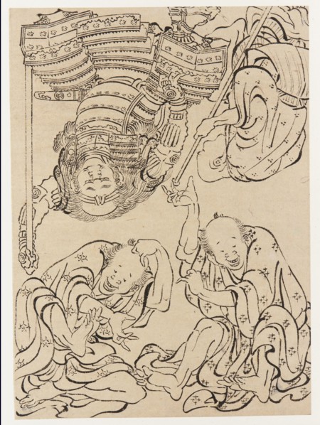 Miscellaneous figures, late 18th-early 19th century. Creator: Hokusai.