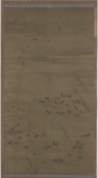 Geese Descending on Sands, Ming dynasty, 1621. Creator: Lin Xue.
