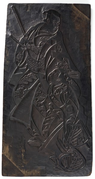 Design of two figures, a man and a girl, Edo period, ca.1685-1729. Creator: Torii Kiyonobu I.