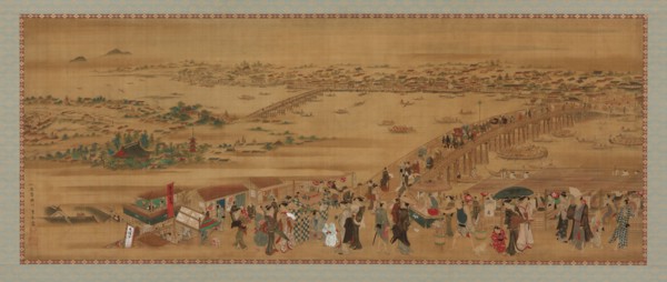 Ryogoku Bridge, Edo period, early 19th century. Creator: Utagawa Toyoharu.