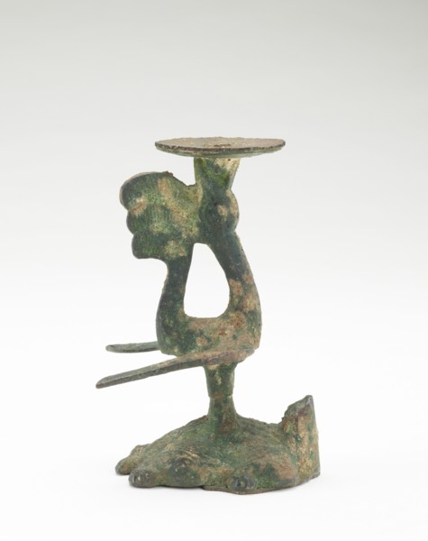 Lamp in the form of a bird standing on a tortoise, Han dynasty, 206 BCE-220 CE. Creator: Unknown.