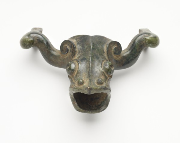 Ornament in the form of a ram head, Han dynasty, 206 BCE-220 CE. Creator: Unknown.