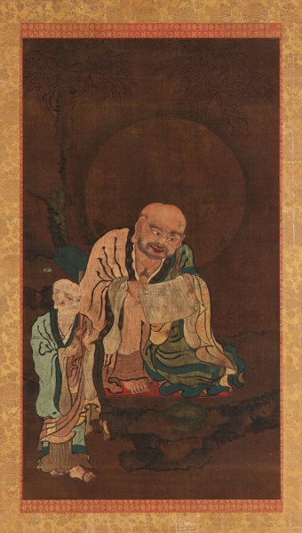 A Luohan and an attendant, Ming dynasty, 1368-1644. Creator: Unknown.