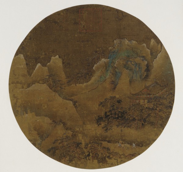 Mountain landscape: crags, temple and pines, Ming dynasty, 1368-1644. Creator: Unknown.