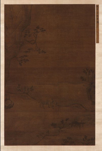 A Water-buffalo and a herd-boy near a stream, Ming or Qing dynasty, (17th century?). Creator: Unknown.