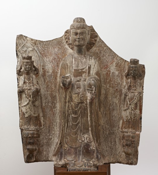 Buddhist stele, Period of Division, ca. 520s. Creator: Unknown.