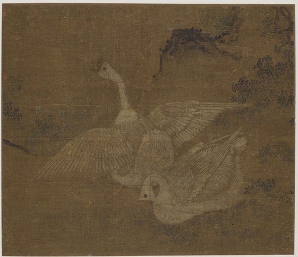 Pair of domestic geese, Possibly Ming dynasty, 1368-1644. Creator: Unknown.