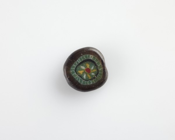 Disk-bead, with a longitudinal bore, Ptolemaic Dynasty or Roman Period, 305 BCE-19 CE. Creator: Unknown.