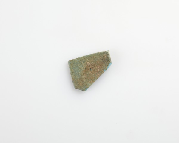 Fragment of a square tablet for inlay, Ptolemaic Dynasty or Roman Period, 305 BCE-14 CE. Creator: Unknown.
