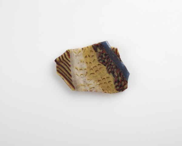 Fragment of an inlay with fish design, Ptolemaic Dynasty to Roman Period, 305 BCE-19 CE. Creator: Unknown.