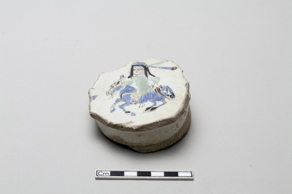Fragment with rider, Saljuq period, early 13th century. Creator: Unknown.