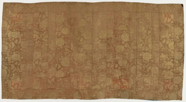 Brocade, silk. A Buddhist monk's robe, patched: Kesa, Edo period, 1615-1868. Creator: Unknown.