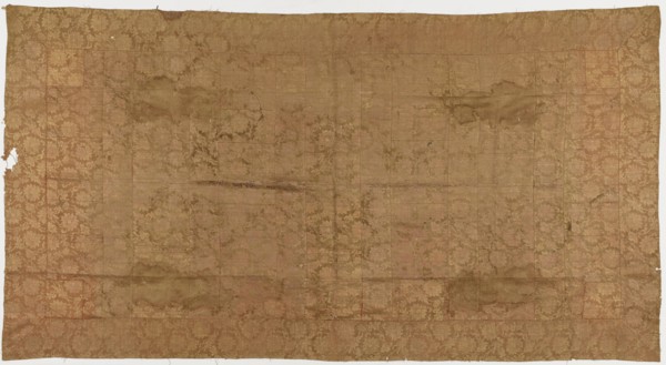 Brocade, silk. A Buddhist monk's robe, patched: Kesa, Edo period, 1615-1868. Creator: Unknown.