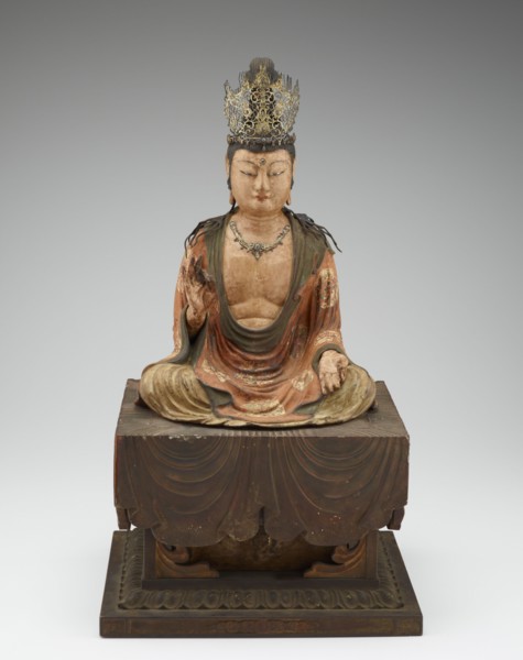 Bodhisattva, Kamakura period, 13th century; detached throne, modern. Creator: Unknown.