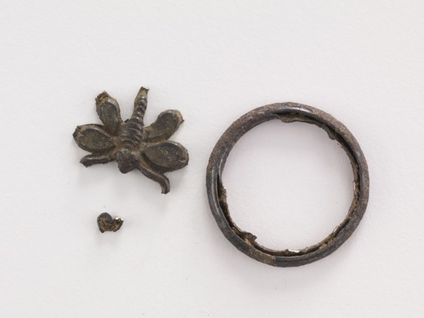 Garment ornament: butterfly (fragments), Goryeo period, 12th-13th century. Creator: Unknown.