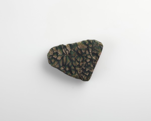 Fragment of a tablet for inlay, Ptolemaic Dynasty or Roman period, 200 BCE-100 CE. Creator: Unknown.