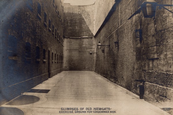 Glimpses of Old Newgate - Exercise Ground for Condemned Men, c1900. Creator: Rotophot.