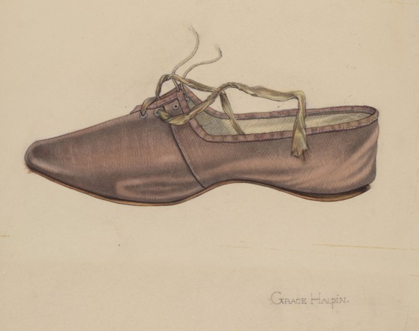 Slipper, c. 1937. Creator: Grace Halpin.