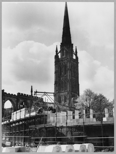 Coventry Cathedral, Priory Street, Coventry, 06/05/1957. Creator: John Laing plc.